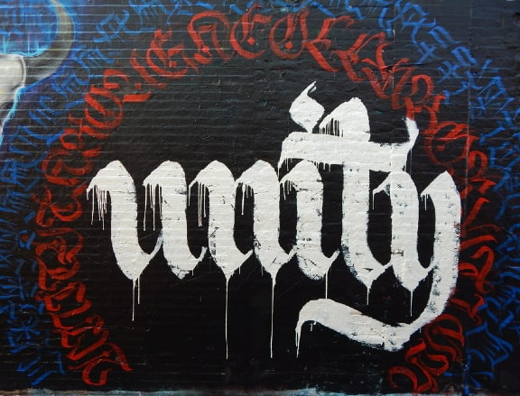 Calligraphy graffiti by Ian Staber