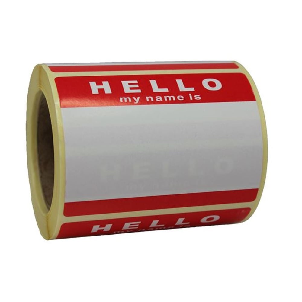 'Hello My Name Is...' 250 Sticker Roll