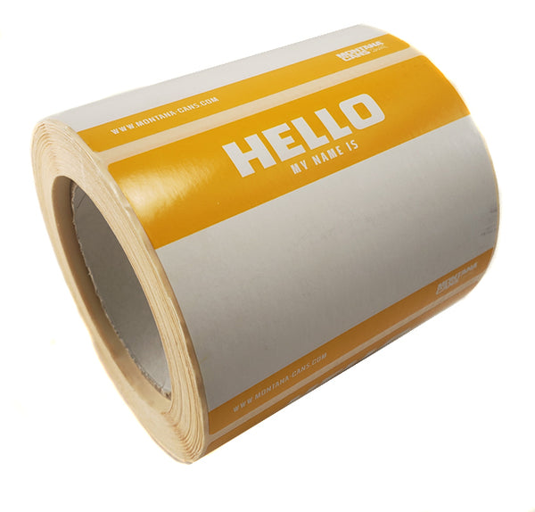 Montana 'Hello My Name Is...' 500 Sticker Roll