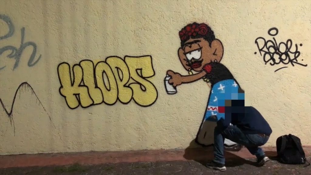 Klops graffiti in Spain