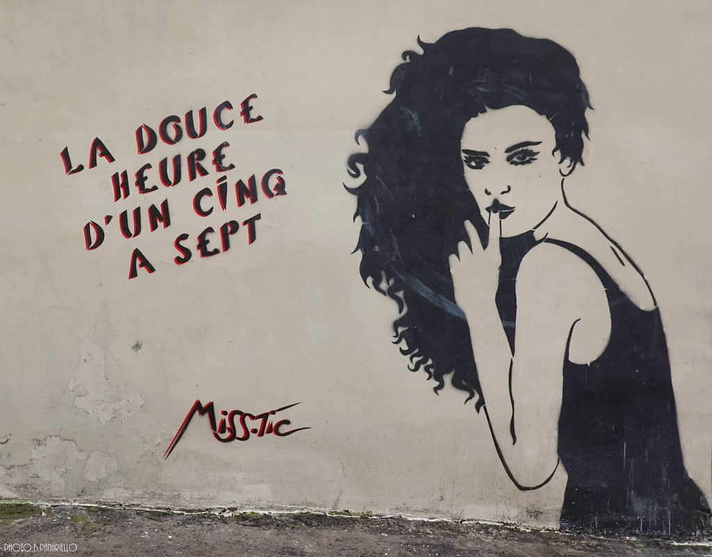 Miss.Tic street art in Paris