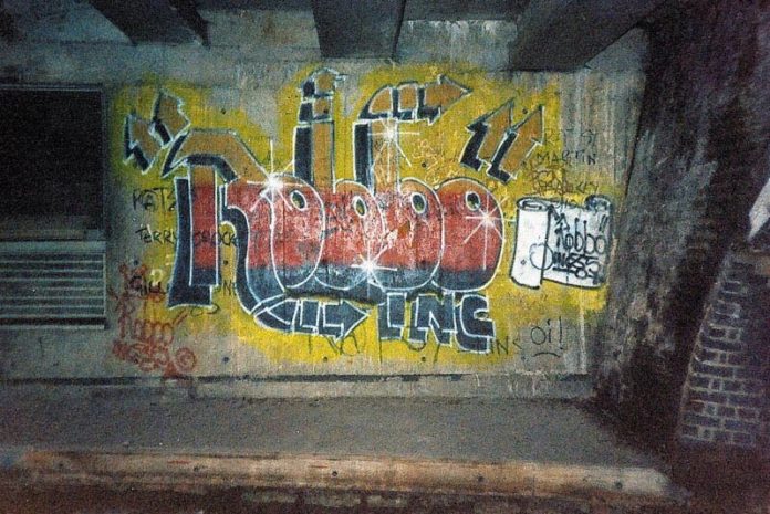 Original 1985 Robbo piece in Camden