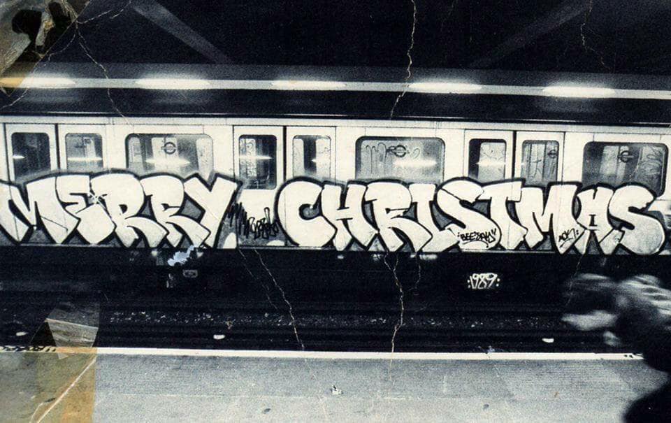 robbo drax merry christmas train graffiti 1989