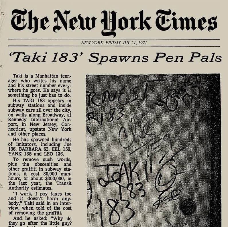 Taki 183 in the New York Times