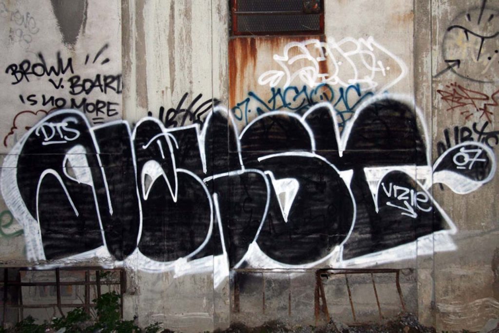 black and white throw up by nekst in new york