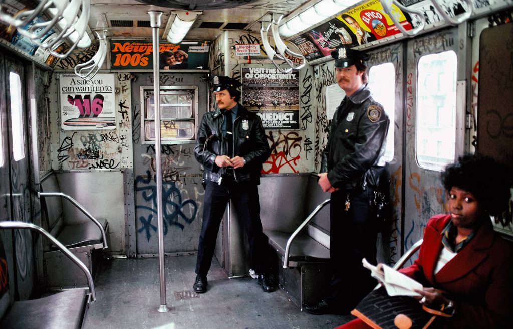 graffiti inside new york subway train in 1981 image by martha cooper