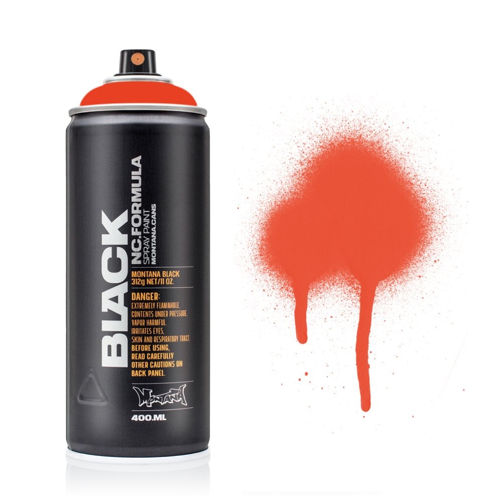 montana black 400ml power red spray paint