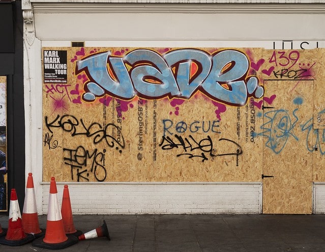 vade 439 graffiti piece at notting hill carnival in london 2022